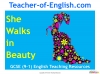 She Walks in Beauty Teaching Resources (slide 1/34)
